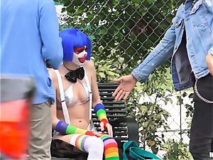 man-meat luving clown Mikayla Mico penetrating in public